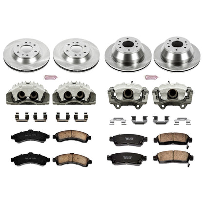PowerStop Front & Rear Autospecialty Brake Kit with Calipers | 2004–2005 Buick Rainier (KCOE2058)
