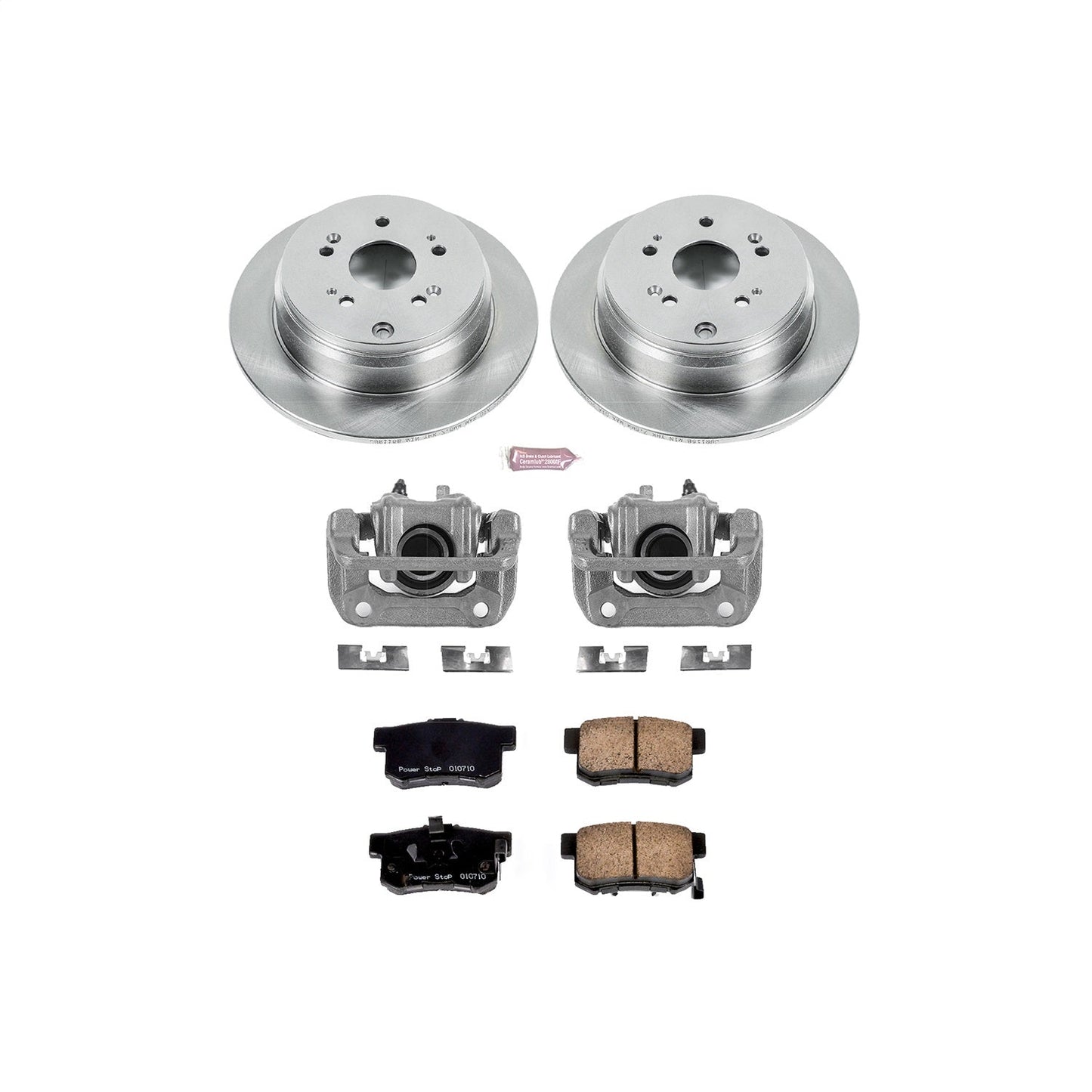PowerStop Rear Brake Kit with Calipers | 2010–2018 Acura RDX (KCOE206)