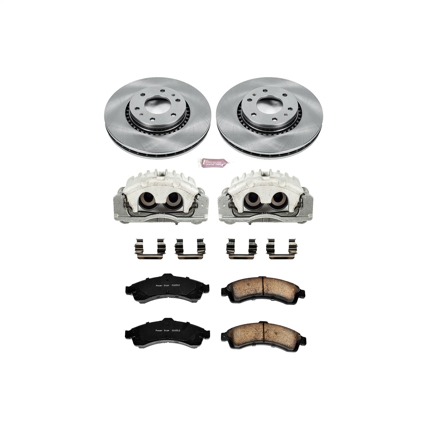PowerStop Front Autospecialty Brake Kit with Calipers | 2004–2005 Buick Rainier (KCOE2061)