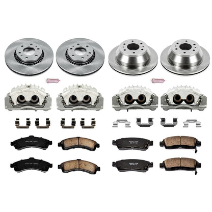 PowerStop Front & Rear Autospecialty Brake Kit with Calipers | 2004–2005 Buick Rainier (KCOE2062)