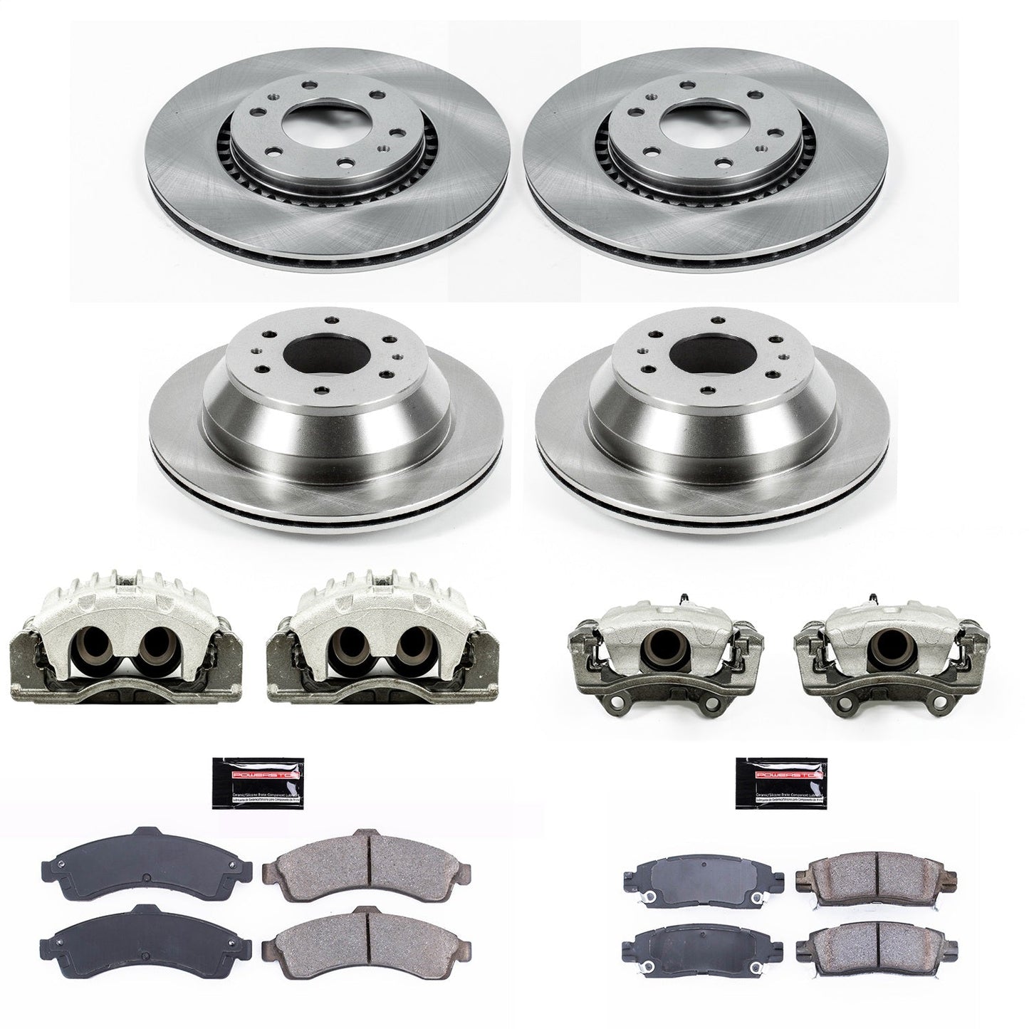 PowerStop Front & Rear Autospecialty Brake Kit with Calipers | 2005 Saab 9-7x (KCOE2062A)
