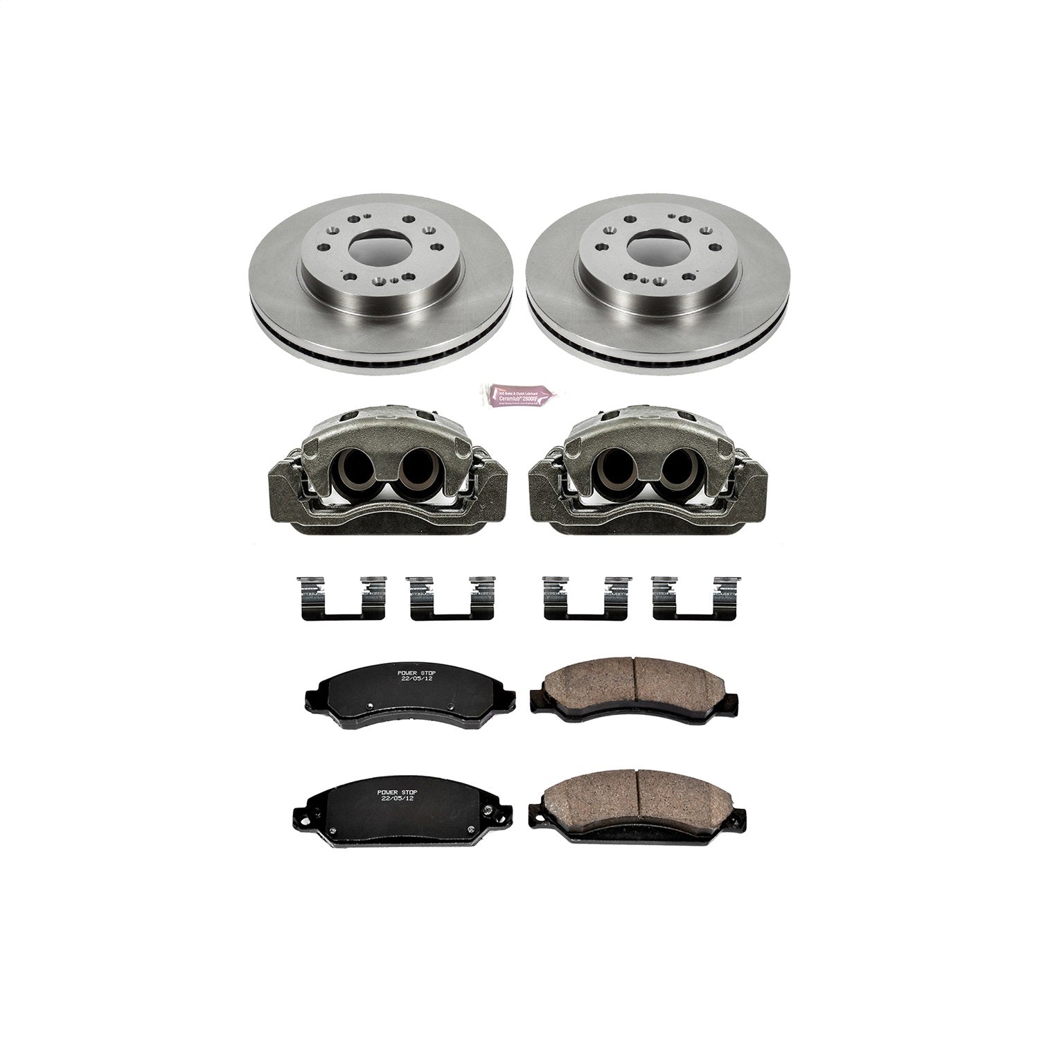 PowerStop Front Autospecialty Kit with Calipers | 2007 GMC Yukon XL 1500 (KCOE2067)