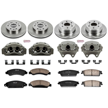 PowerStop Front & Rear Autospecialty Kit w/Calipers | 2007–2008 Cadillac Escalade (KCOE2068)