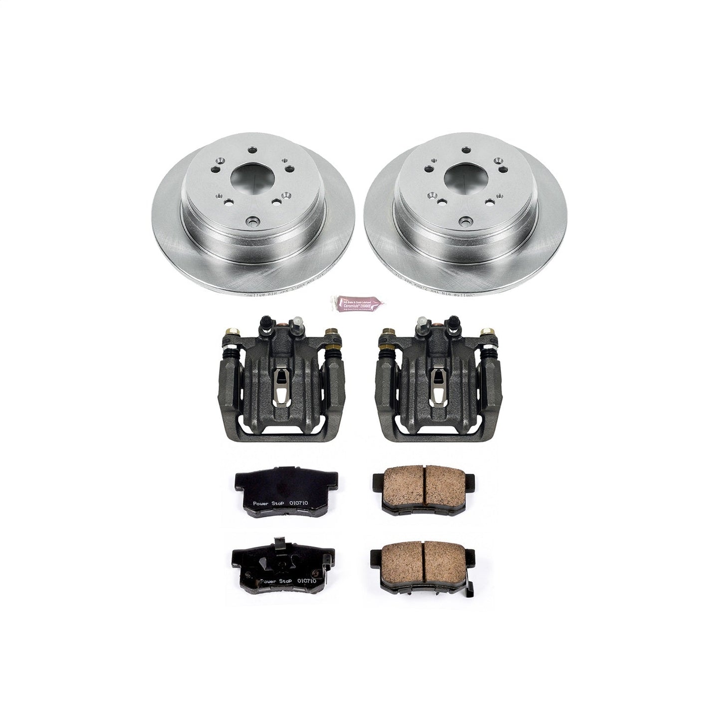 PowerStop Rear Brake Kit with Calipers | 2005–2006 Honda CR-V (KCOE206A)