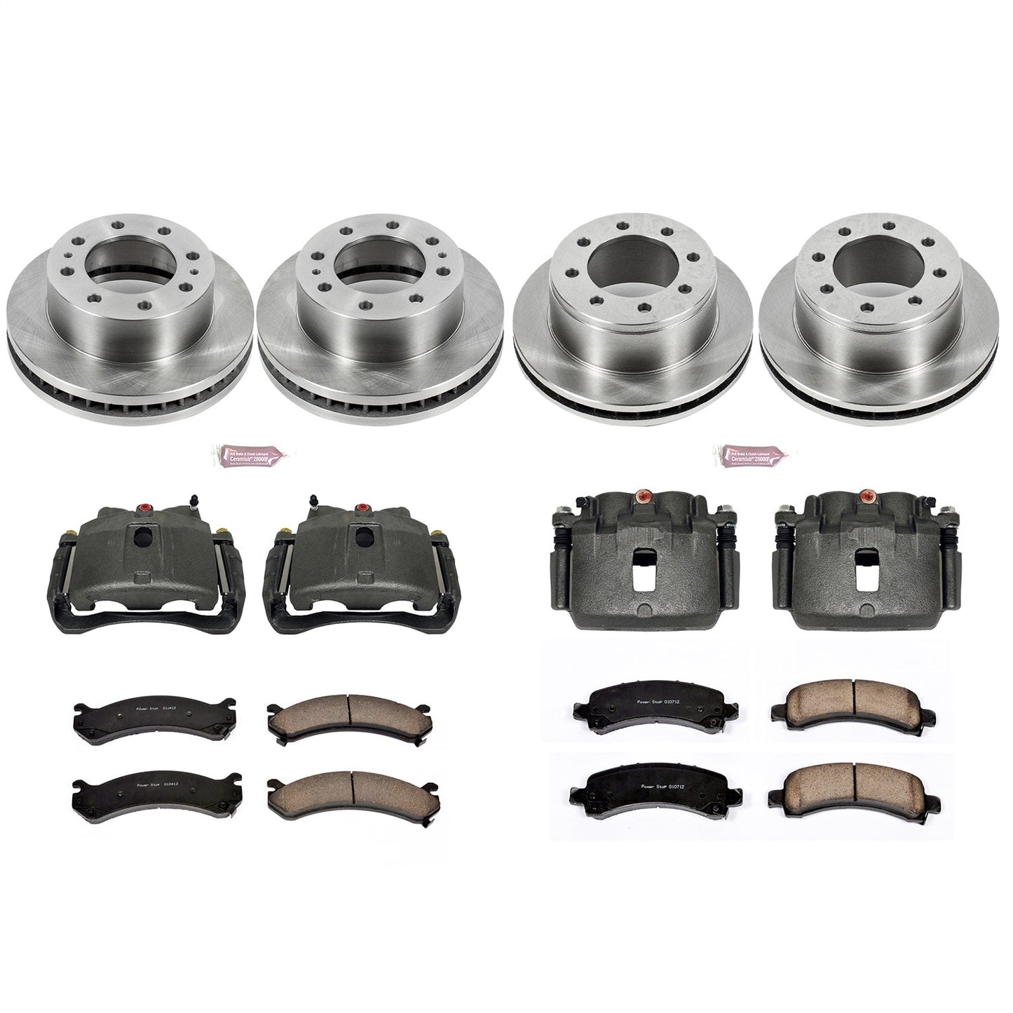 PowerStop Front & Rear Autospecialty Kit with Calipers | 2003–2013 Chevrolet Express 3500 (KCOE2075)