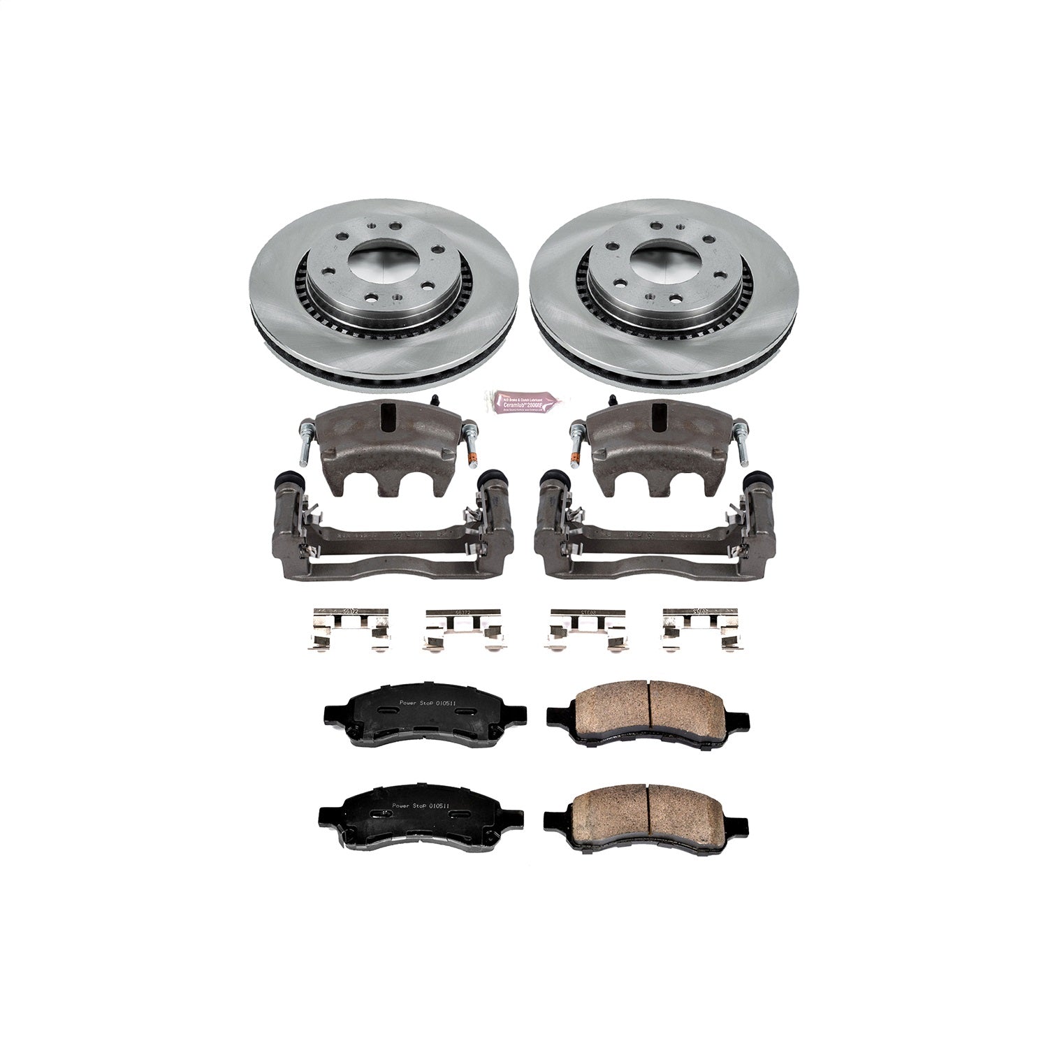 PowerStop Front Autospecialty Kit with Calipers | 2006–2008 Isuzu Ascender (KCOE2084B)