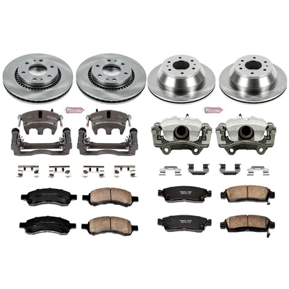 PowerStop Front & Rear Autospecialty Kit with Calipers | 2006–2007 Buick Rainier (KCOE2085B)