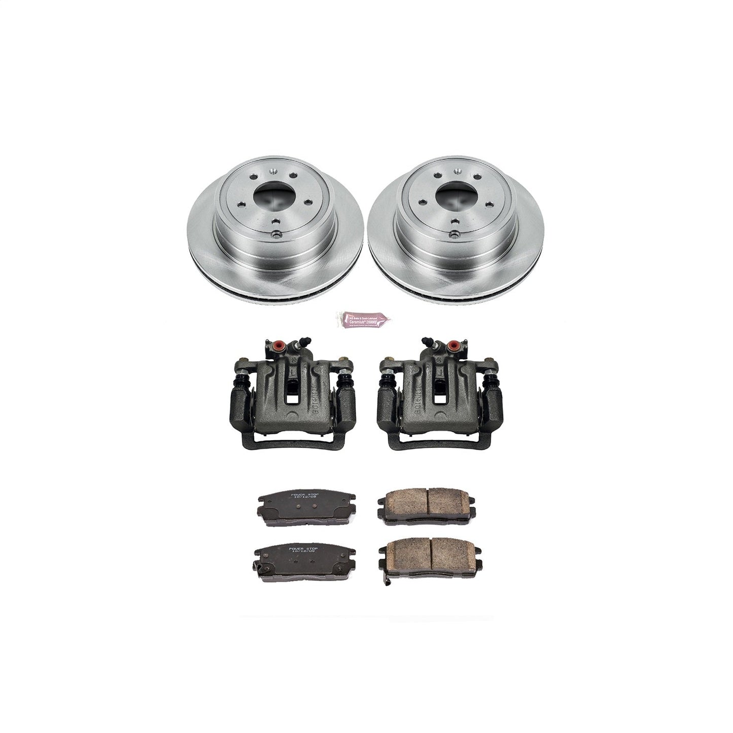 PowerStop Rear Brake Kit with Calipers | 2012–2015 Chevrolet Captiva Sport (KCOE2092)