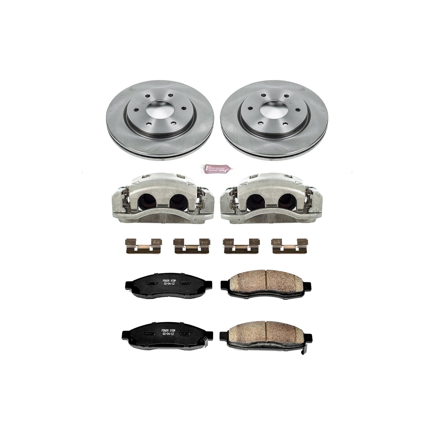 PowerStop Front Autospecialty Kit with Calipers | 2005–2007 Nissan Titan (KCOE211)
