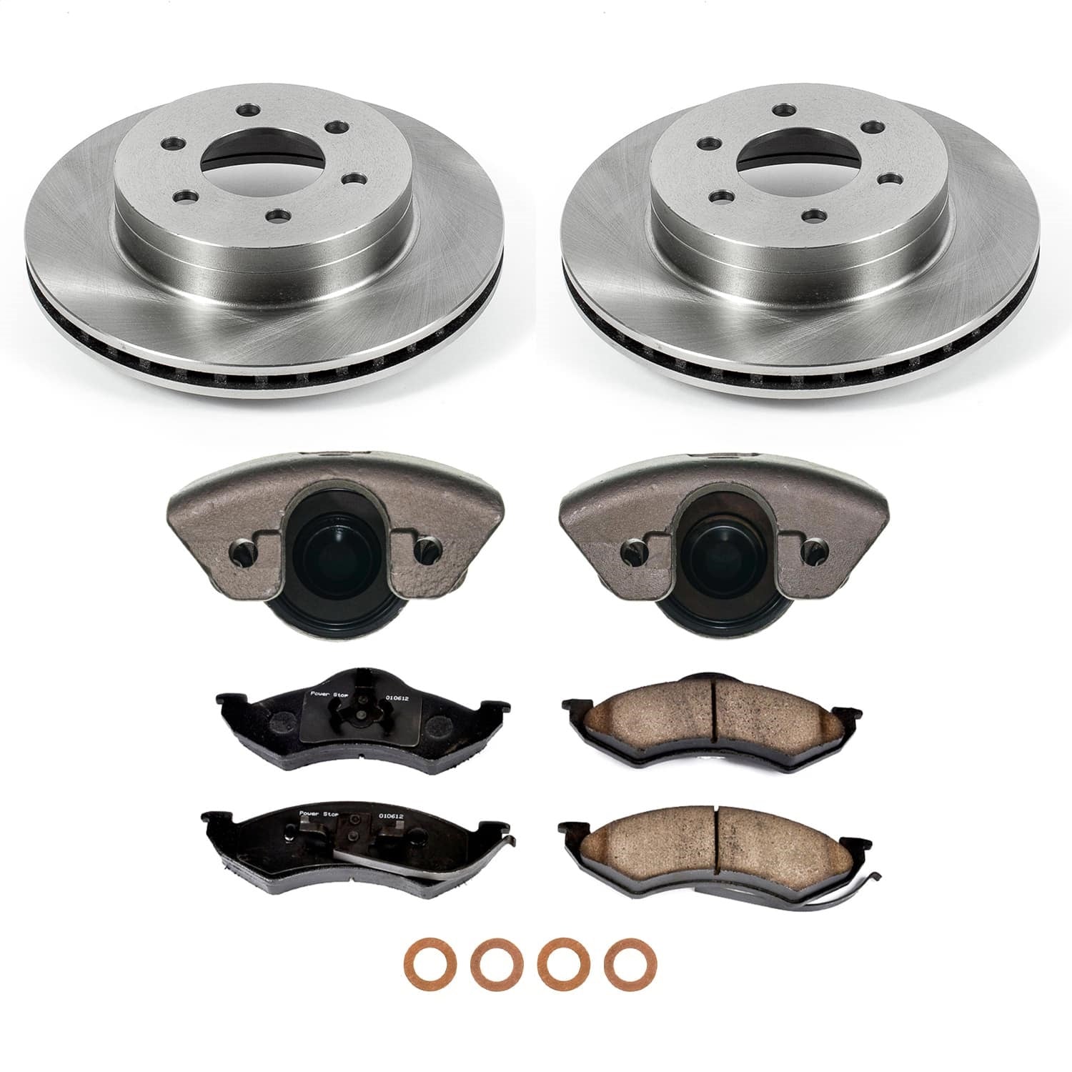 PowerStop Front Autospecialty Kit with Calipers | 1998–1999 Dodge Durango (KCOE2138)