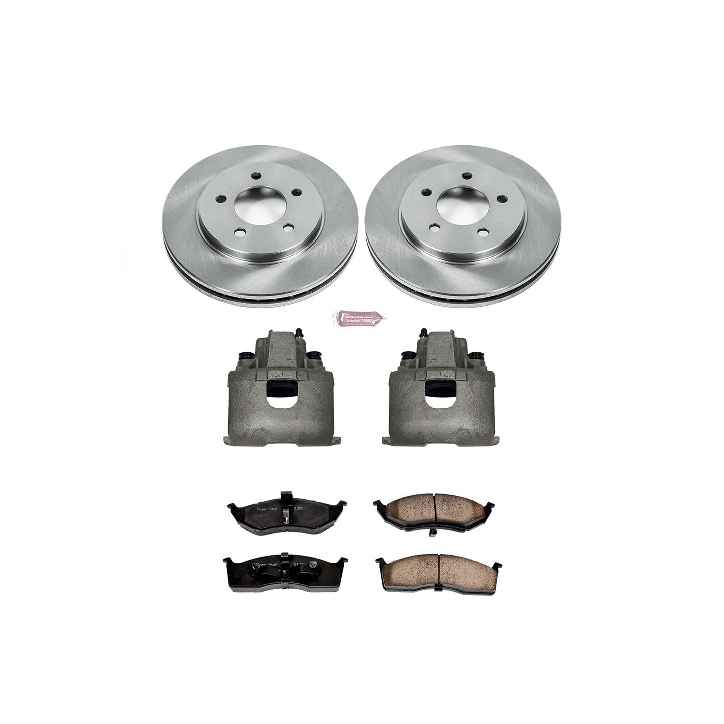 PowerStop Front Autospecialty Brake Kit with Calipers | 2000 Chrysler Grand Voyager (KCOE2140)