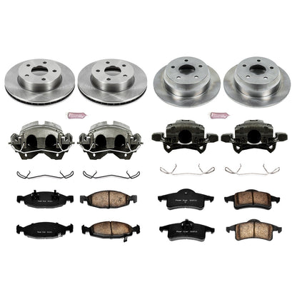 PowerStop Front & Rear Brake Kit with Calipers | 1999–2002 Jeep Grand Cherokee (KCOE2148)