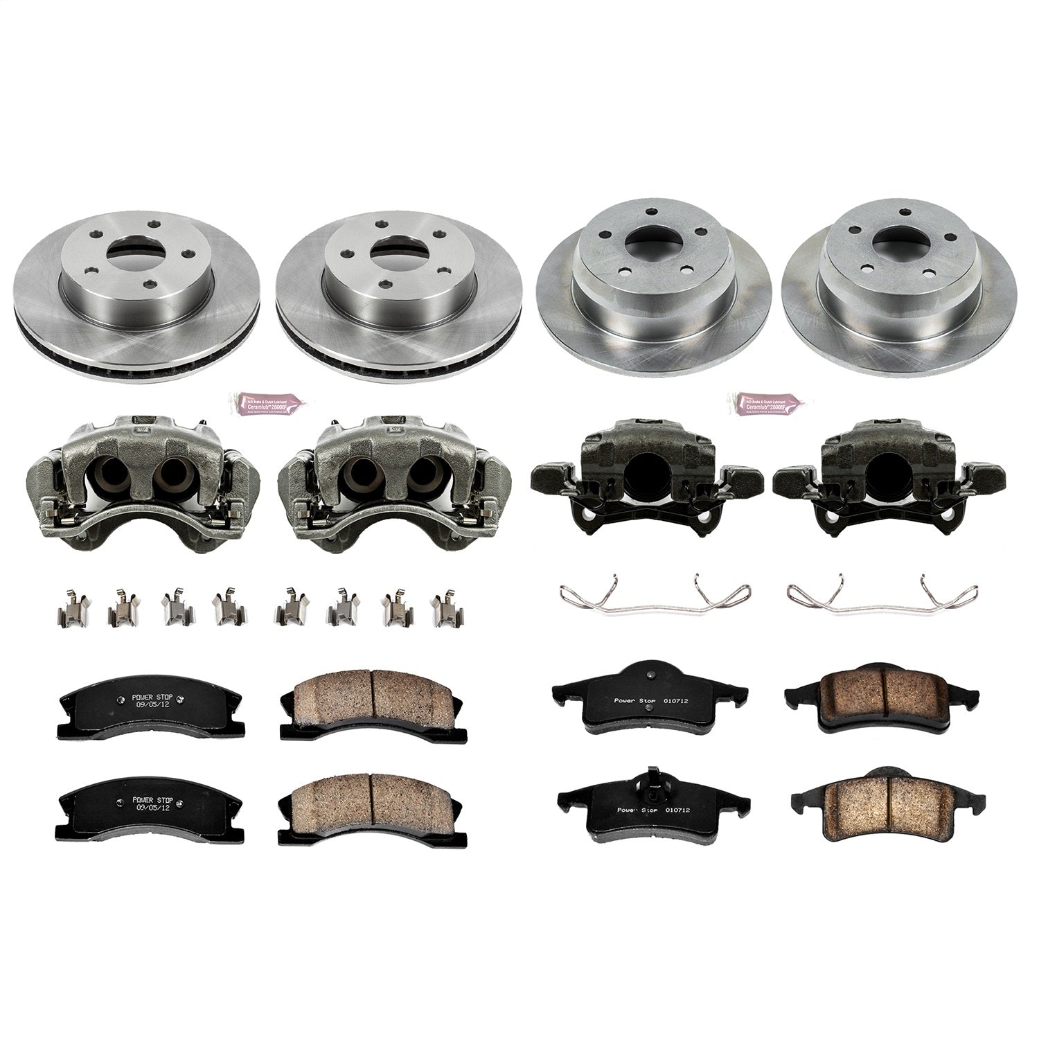 PowerStop Front & Rear Autospecialty Kit with Calipers | 1999–2004 Jeep Grand Cherokee (KCOE2150)