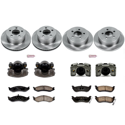 PowerStop Front & Rear Autospecialty Brake Kit with Calipers | 2003–2006 Jeep Wrangler (KCOE2154)