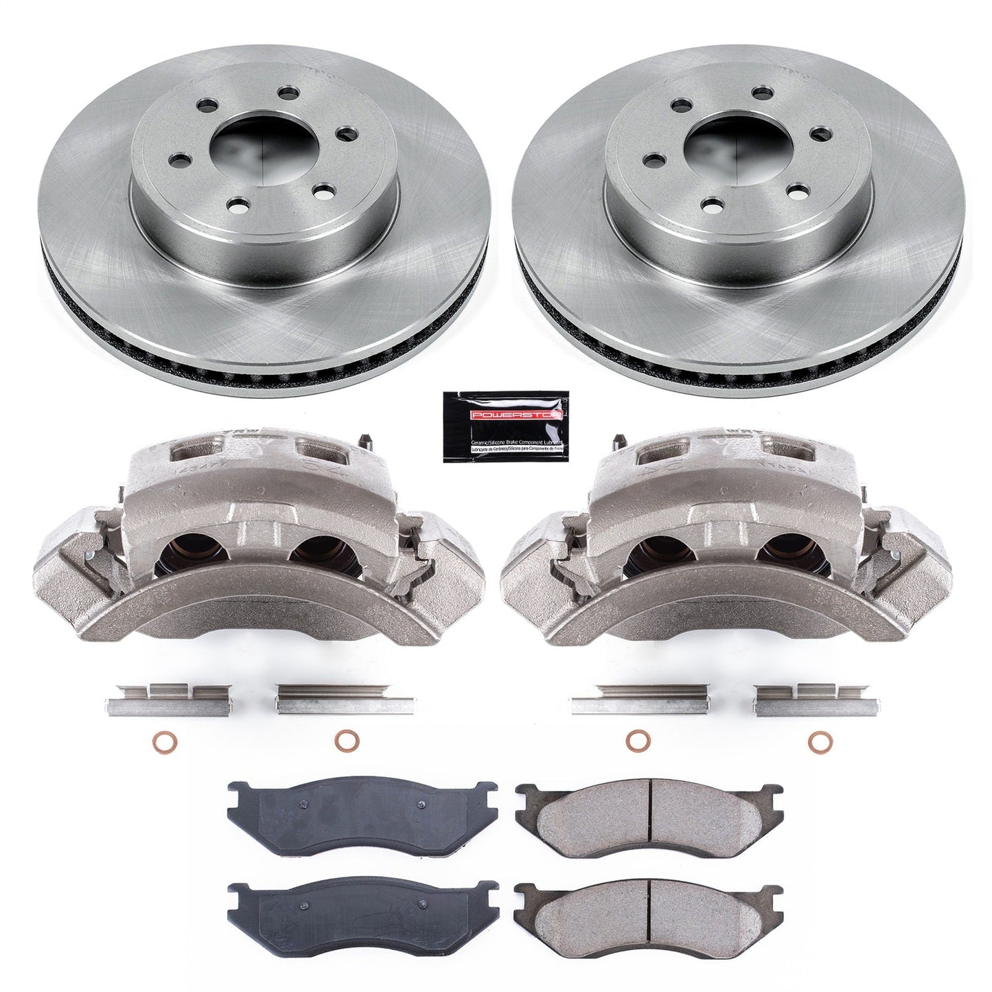 PowerStop Front Autospecialty Kit with Calipers | 2003 Dodge Durango (KCOE2178)