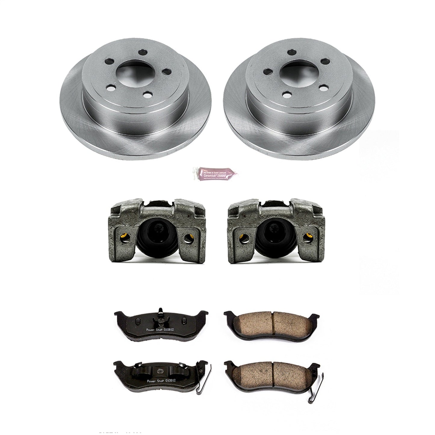 PowerStop Rear Autospecialty Brake Kit with Calipers | 2003–2007 Jeep Liberty (KCOE2197)
