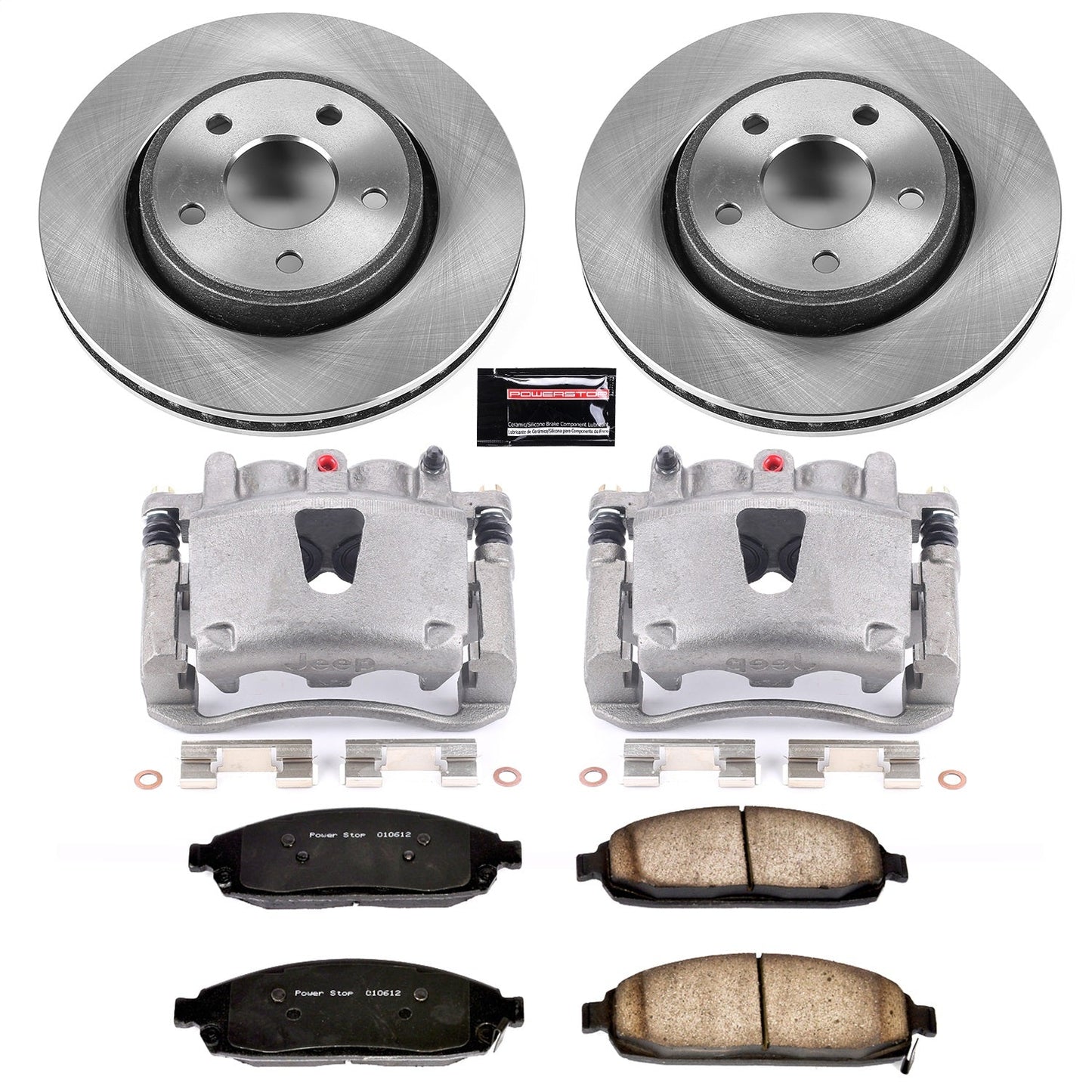 PowerStop Front Autospecialty Kit with Calipers | 2005–2010 Jeep Grand Cherokee (KCOE2219A)