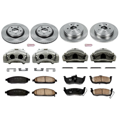 PowerStop Front & Rear Autospecialty Kit with Calipers | 2006–2010 Jeep Commander (KCOE2220)