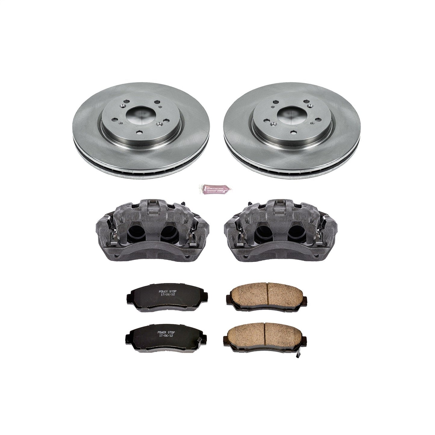 PowerStop Front Autospecialty Brake Kit with Calipers | 2007–2012 Acura RDX (KCOE228)