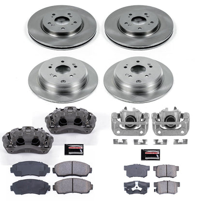 PowerStop Front & Rear Autospecialty Brake Kit with Calipers | 2010–2012 Acura RDX (KCOE229A)