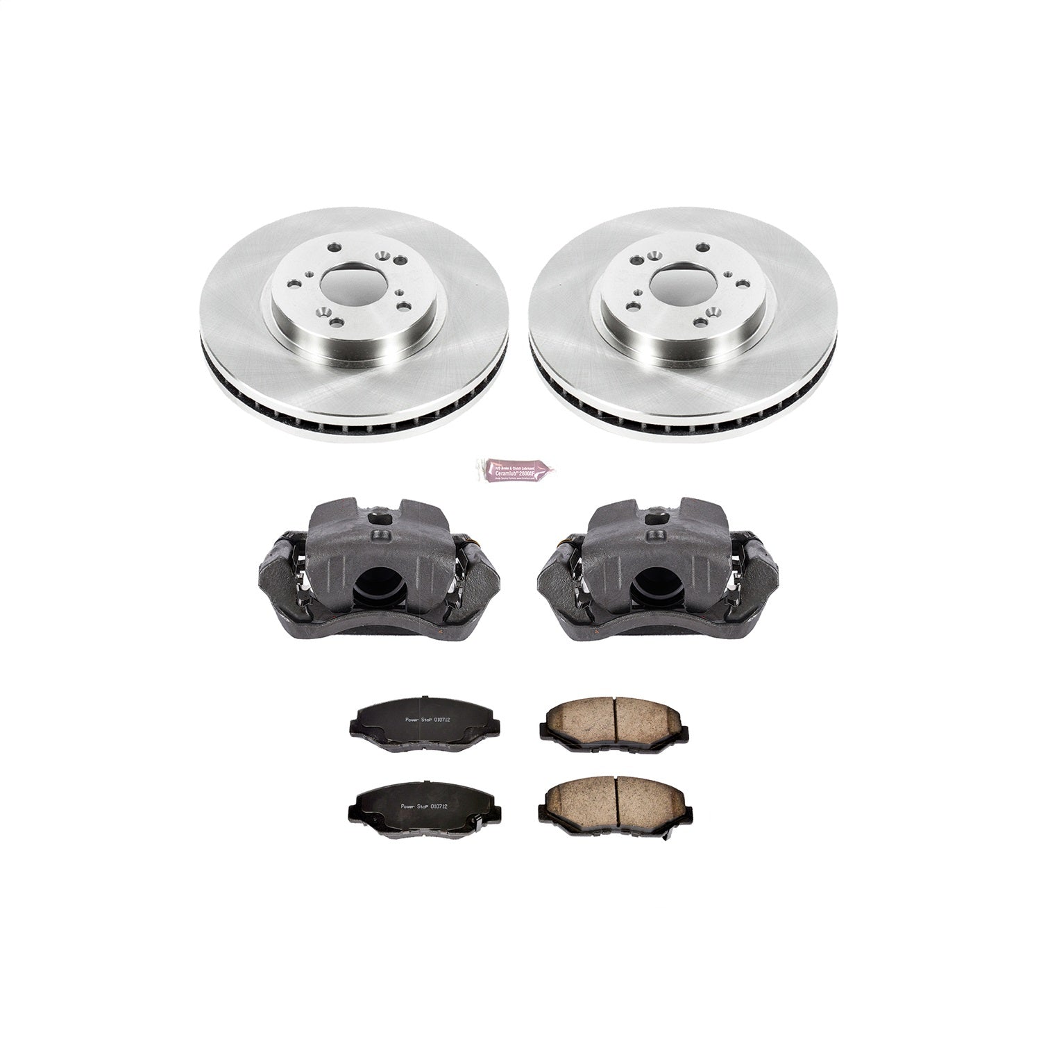 PowerStop Front Autospecialty Brake Kit with Calipers | 2003–2008 Honda Pilot (KCOE2302)