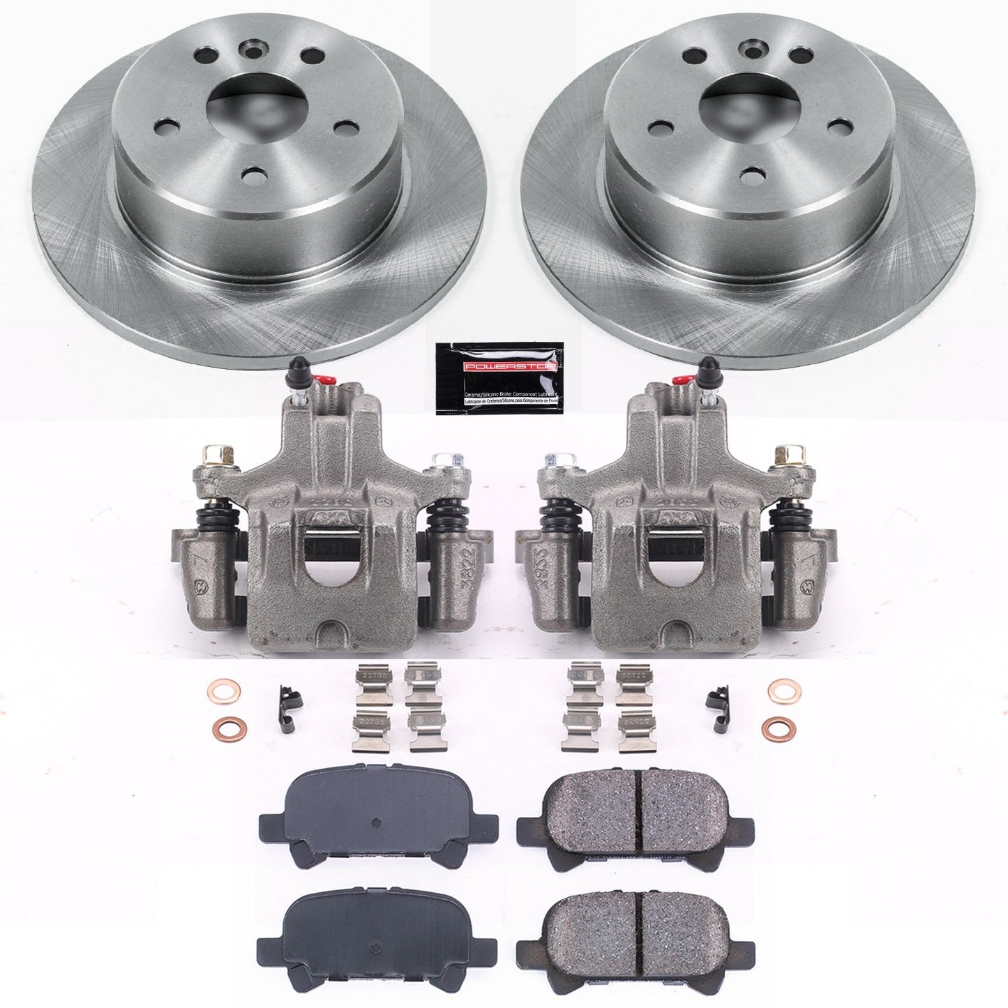 PowerStop Brake Kit with Calipers | 2000–2004 Toyota Avalon (KCOE2322)