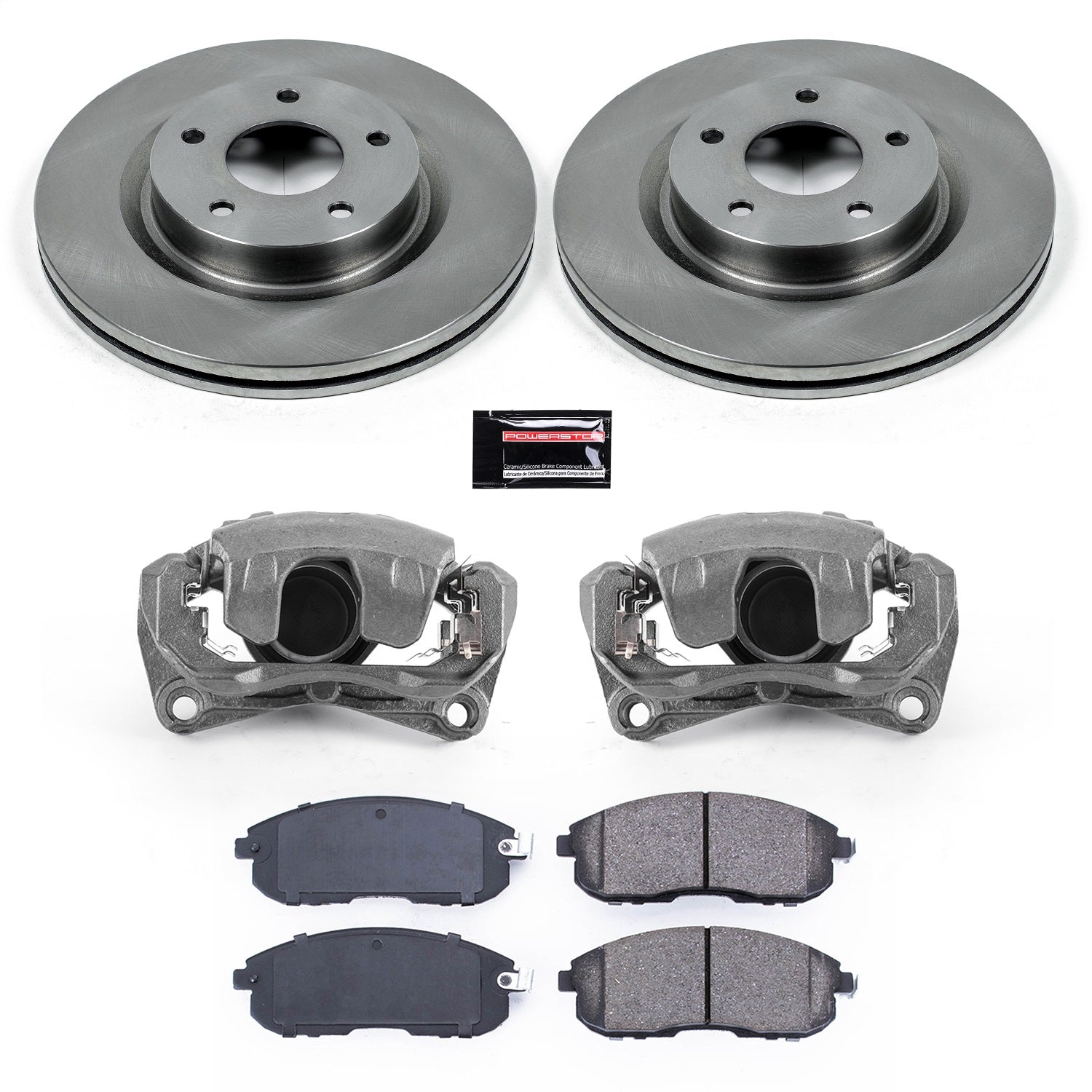 PowerStop Front Autospecialty Brake Kit with Calipers | 2007–2013 Nissan Altima (KCOE241)