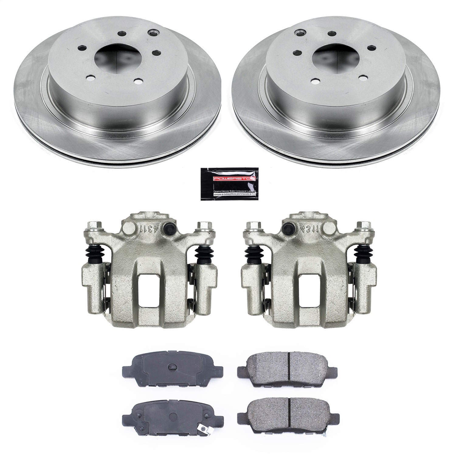 PowerStop Rear Autospecialty Brake Kit with Calipers | 2003–2008 Infiniti FX35 (KCOE2427B)