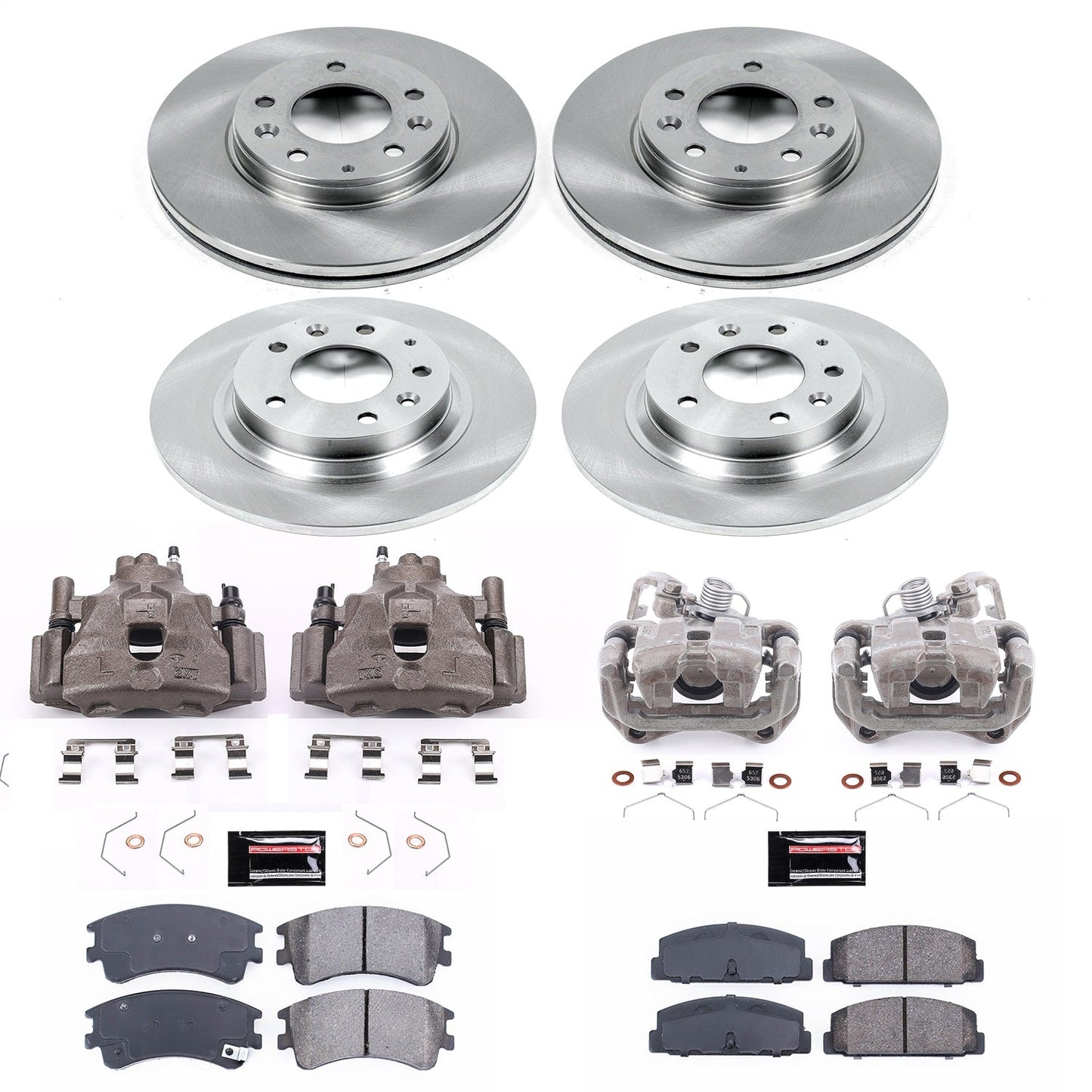 PowerStop Front & Rear Autospecialty Brake Kit with Calipers | 2003–2005 Mazda 6 (KCOE2449)
