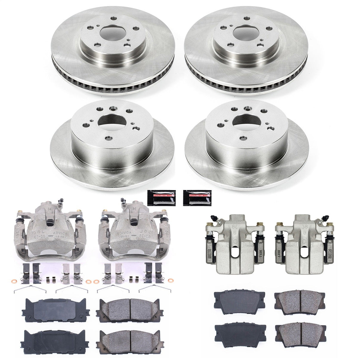 PowerStop Brake Kit | 2007–2012 Lexus ES350 Front & Rear (KCOE2822)