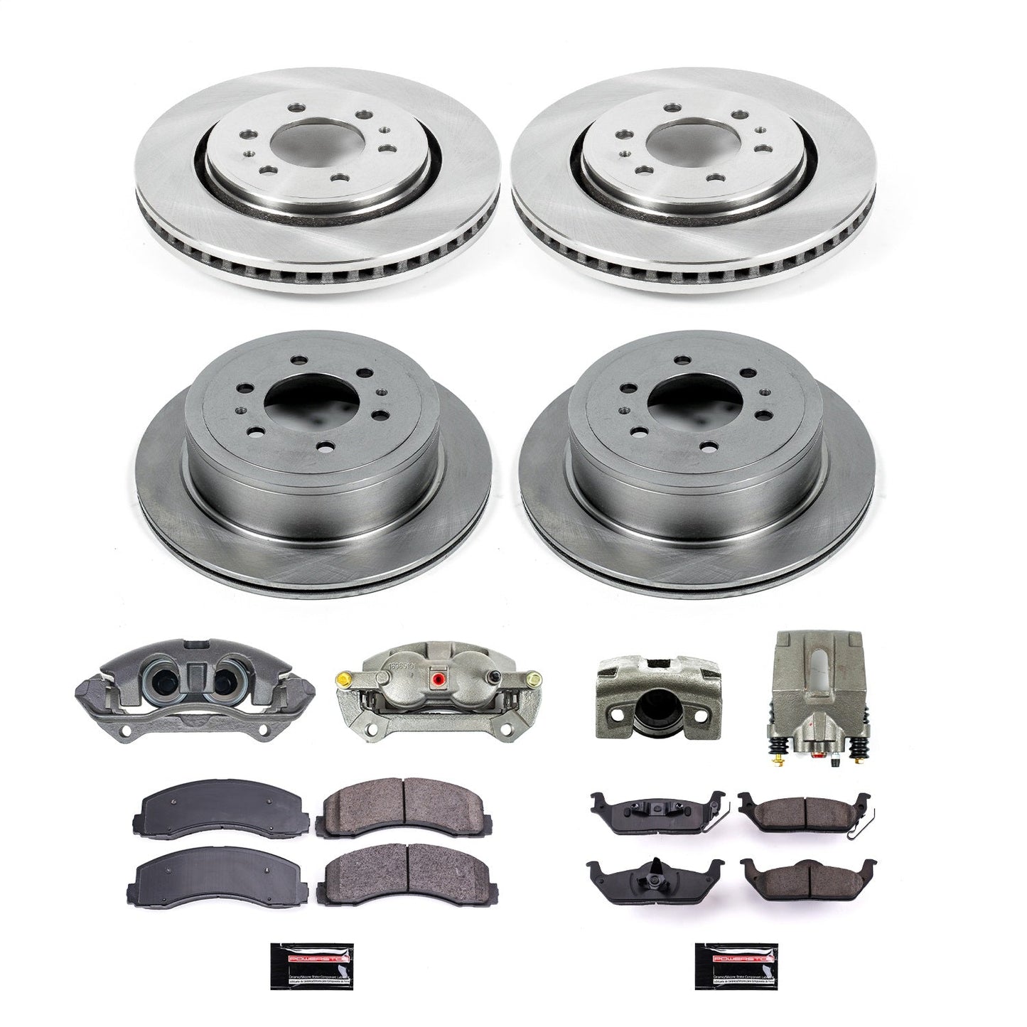 PowerStop 10-11 Ford F-150 Front & Rear Autospecialty Kit w/Cals (KCOE3166)