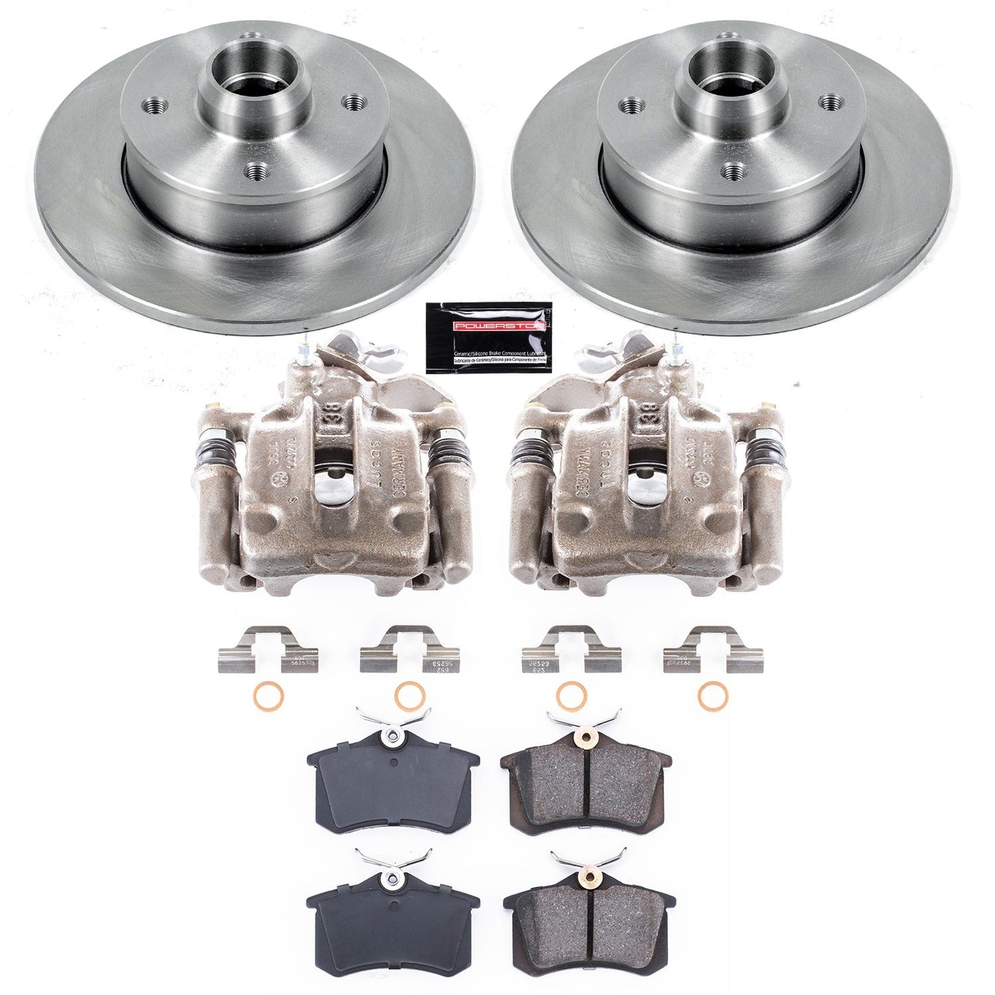 PowerStop 90-92 Volkswagen Corrado Rear Autospecialty Brake Kit w/Calipers (KCOE370)