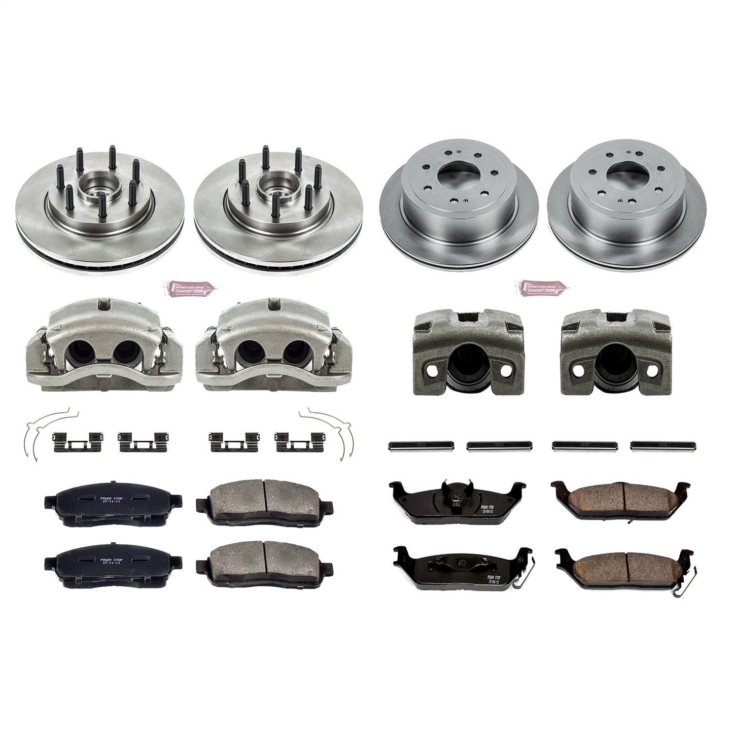 PowerStop 2004 Ford F-150 Front & Rear Autospecialty Kit w/Cals (KCOE4005)