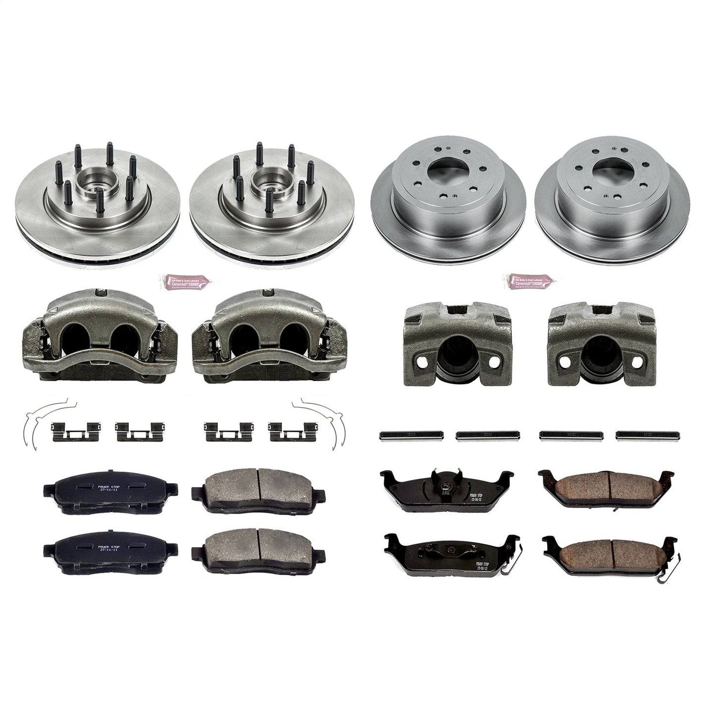 PowerStop 05-08 Ford F-150 Front & Rear Autospecialty Kit w/Cals (KCOE4005A)