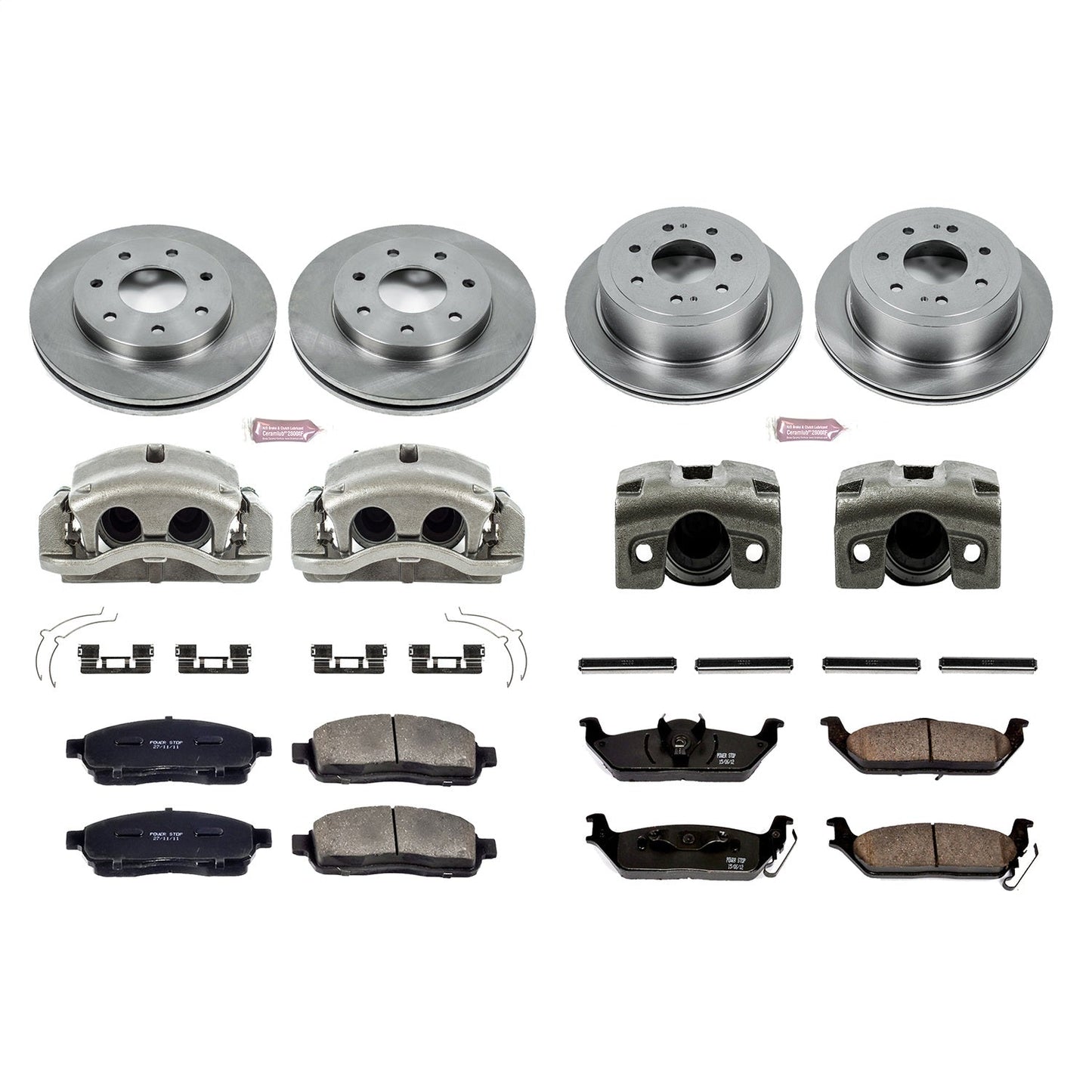 PowerStop 2004 Ford F-150 Front & Rear Autospecialty Kit w/Cals (KCOE4006)