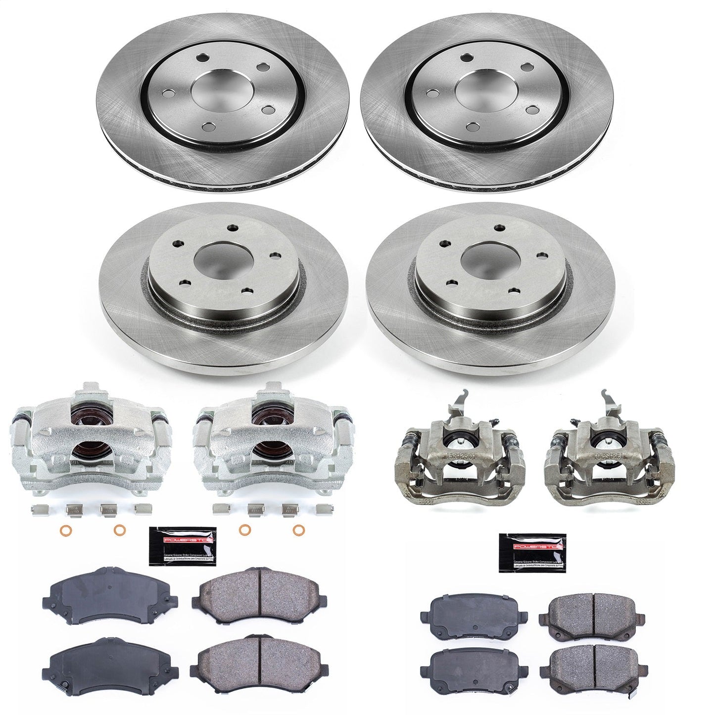 PowerStop 09-12 Dodge Journey Front & Rear Autospecialty Brake Kit w/Calipers (KCOE4015A)