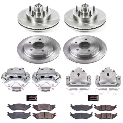 PowerStop 04-06 Ford E-150 Front & Rear Autospecialty Kit w/Calipers (KCOE4021)