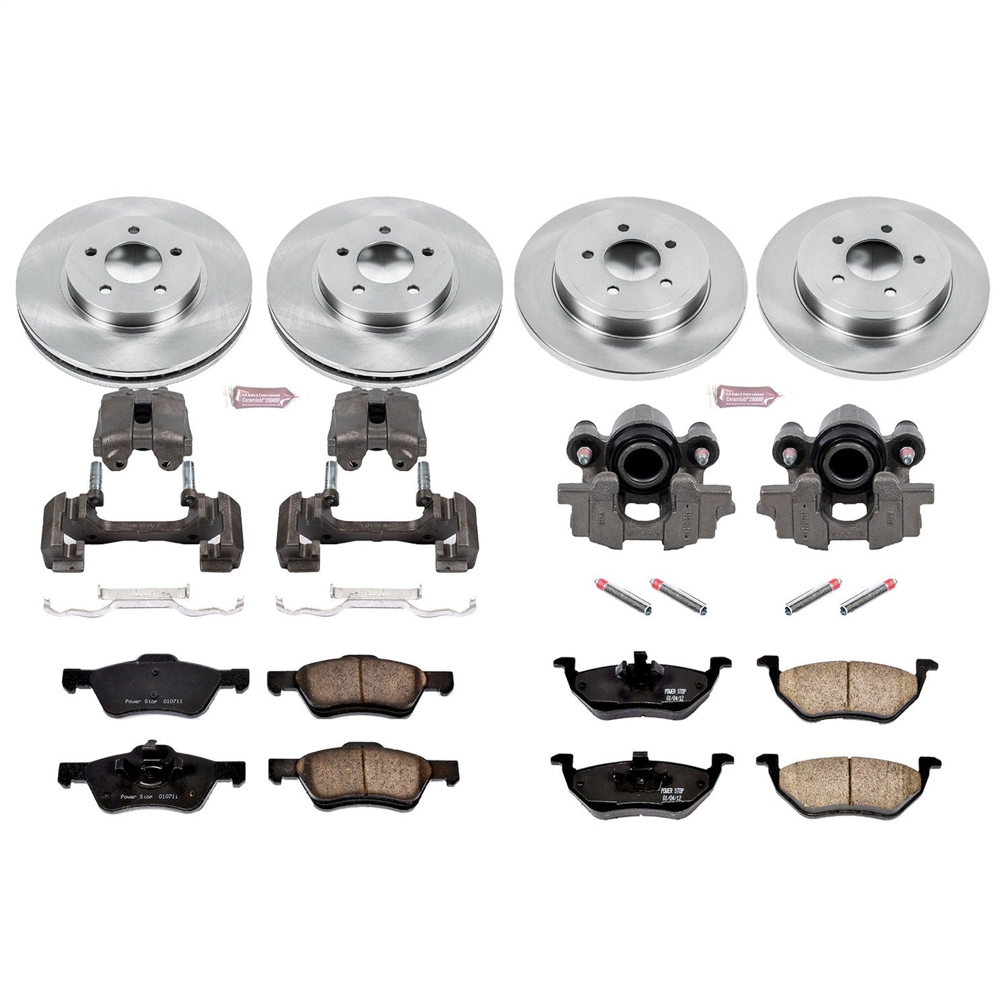 PowerStop 2007 Ford Escape Front & Rear Autospecialty Brake Kit w/Calipers (KCOE4024A)