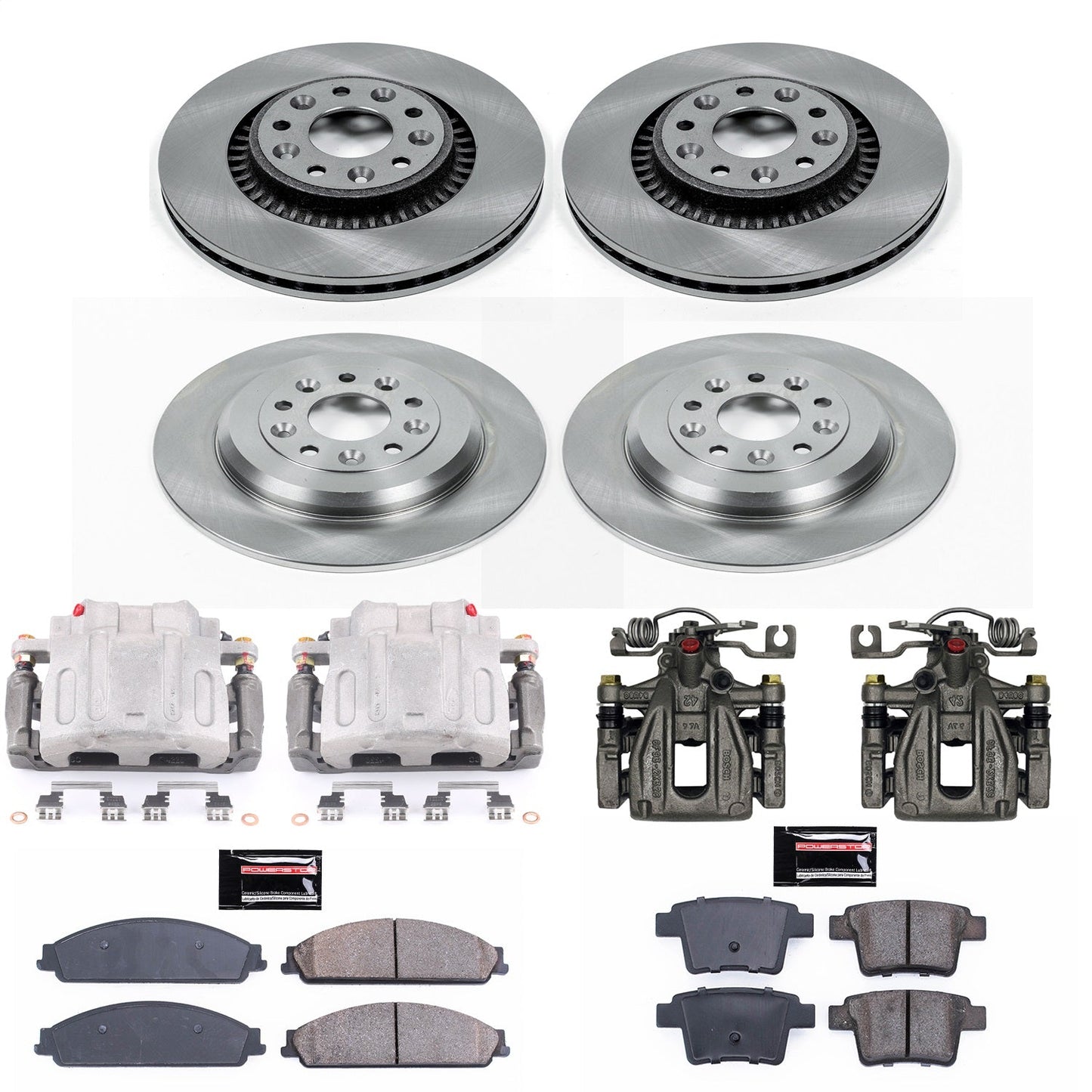 PowerStop 05-07 Ford Five Hundred Front & Rear Autospecialty Kit w/Cals (KCOE4039)