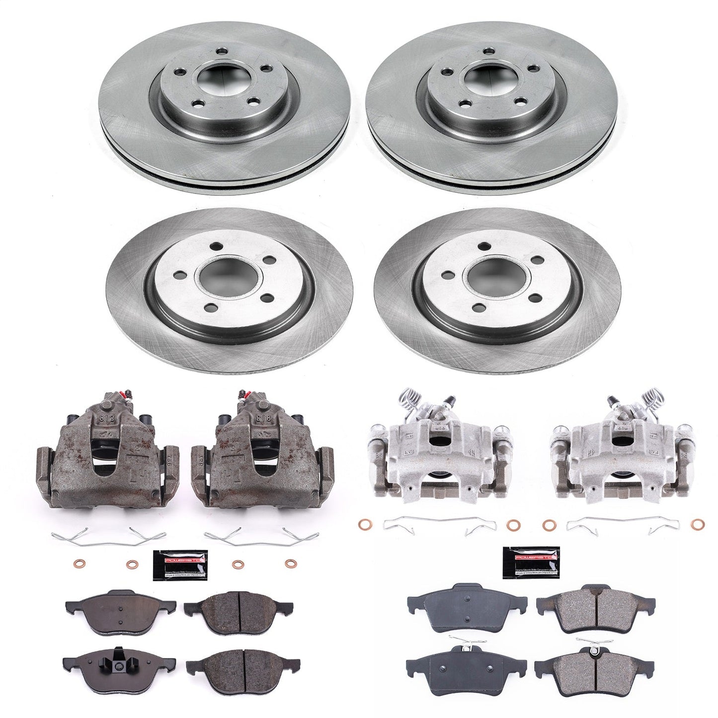 PowerStop 08-13 Volvo C30 Front & Rear Autospecialty Brake Kit w/Calipers (KCOE4051)