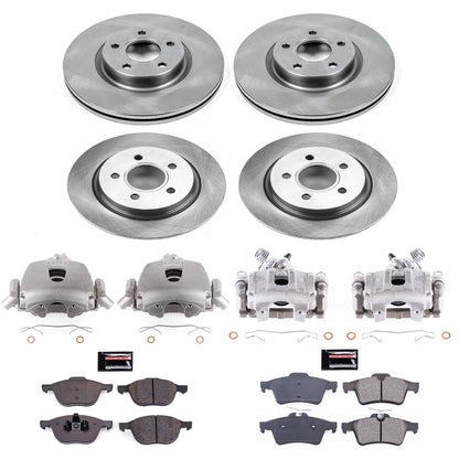 PowerStop 06-13 Volvo C70 Front & Rear Autospecialty Brake Kit w/Calipers (KCOE4051A)