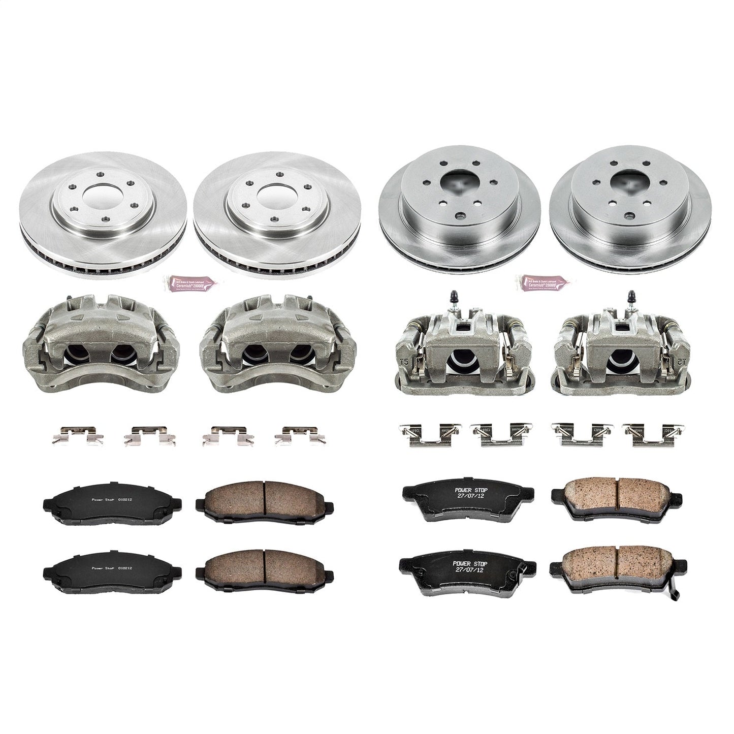 PowerStop 05-18 Nissan Frontier Front & Rear Autospecialty Brake Kit w/Calipers (KCOE4063)