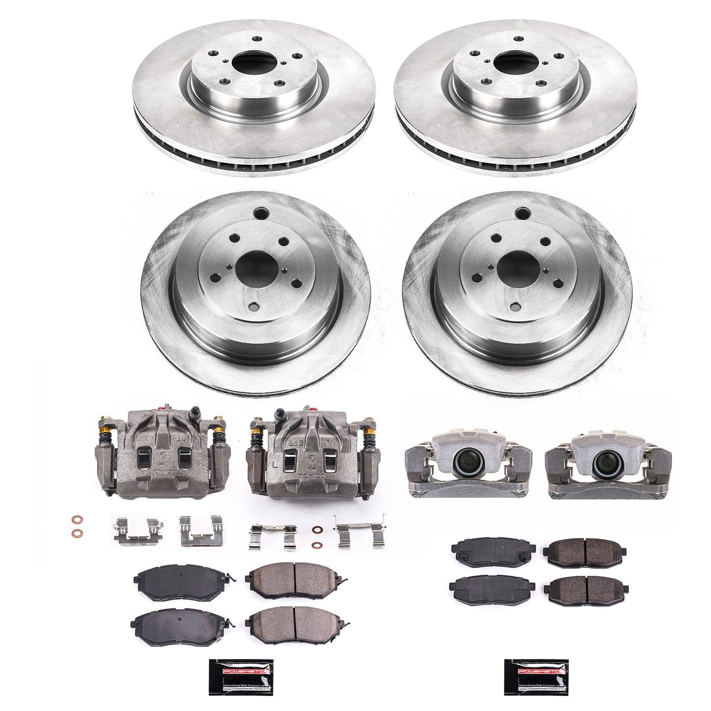 PowerStop 08-14 Subaru Tribeca Front & Rear Autospecialty Kit w/Cals (KCOE4088)