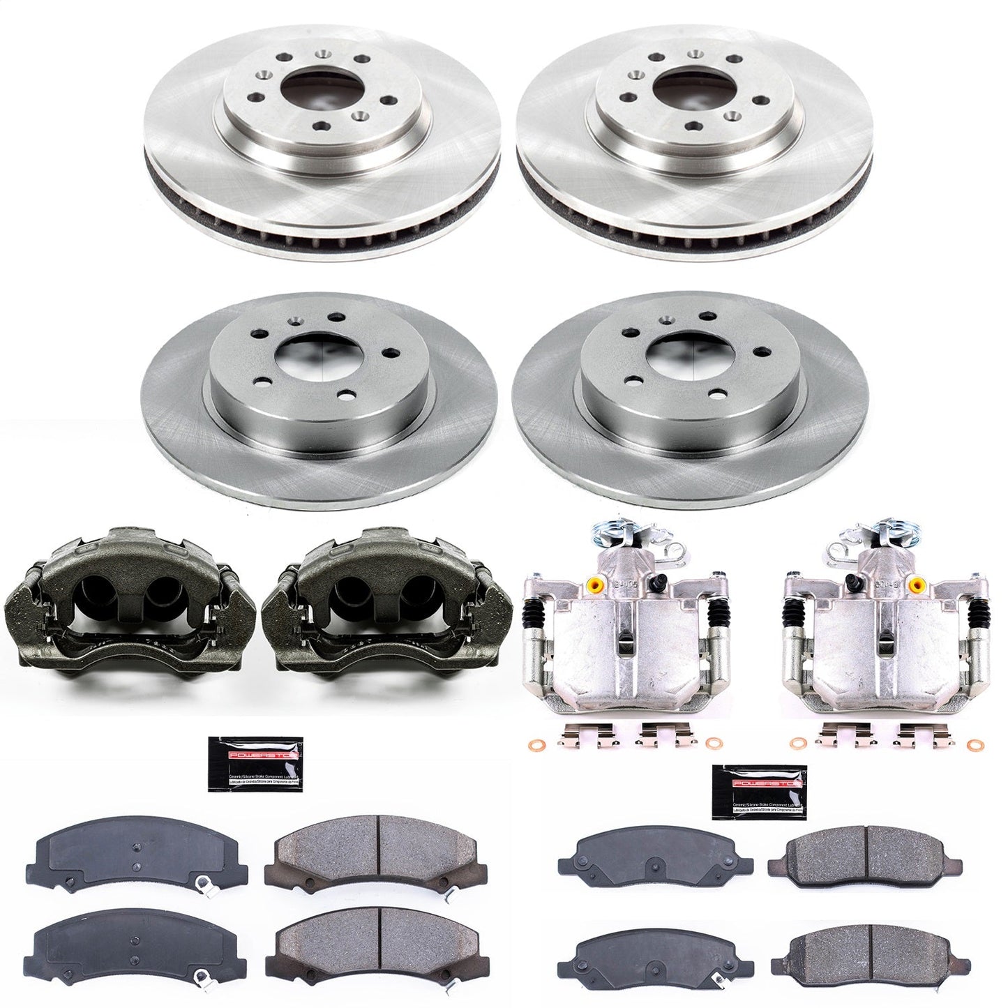 PowerStop 06-11 Buick Lucerne Front & Rear Autospecialty Kit w/Cals (KCOE4096)