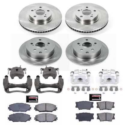 PowerStop 09-10 Pontiac Vibe Front & Rear Autospecialty Brake Kit w/Calipers (KCOE4099)