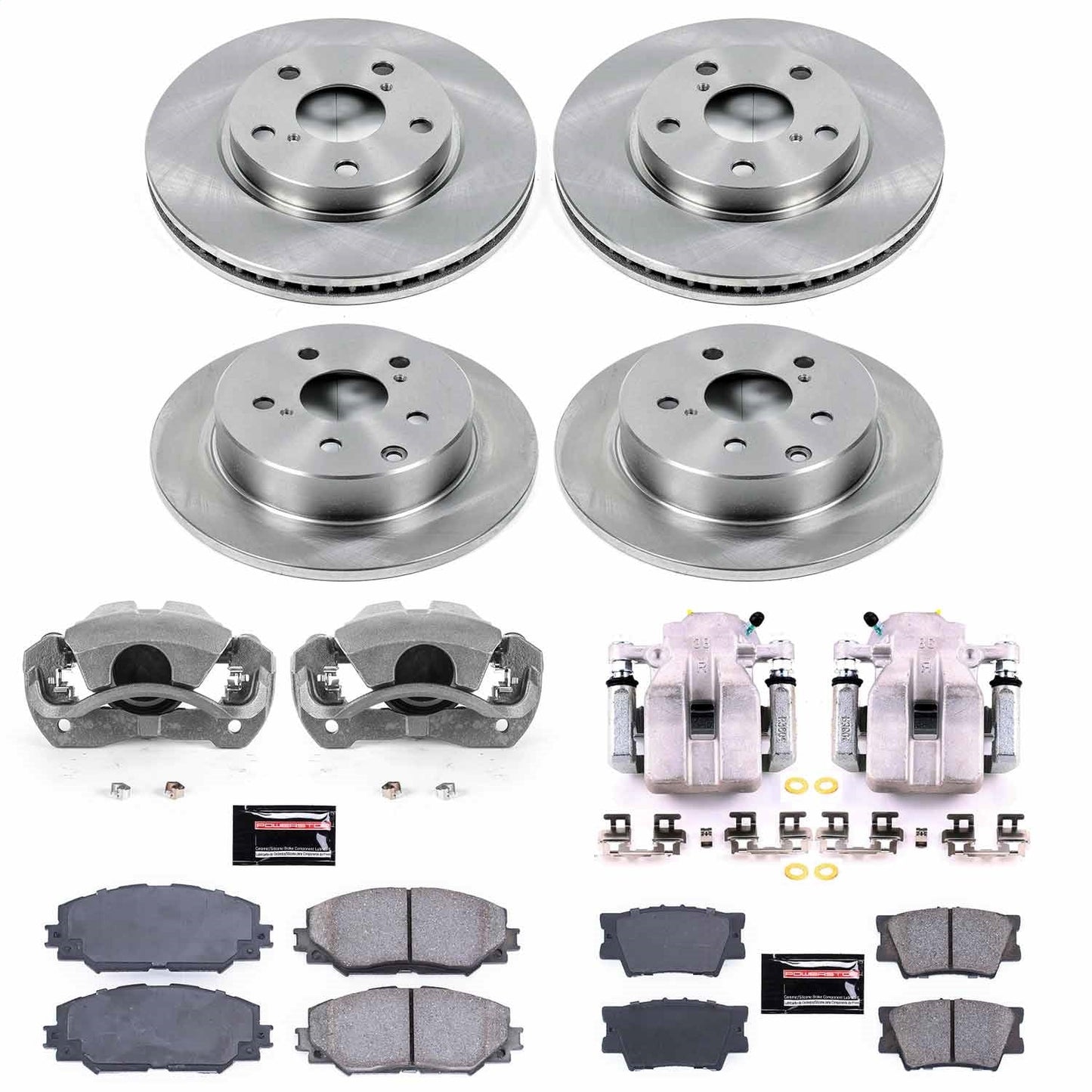 PowerStop 11-16 Toyota RAV4 Front & Rear Autospecialty Brake Kit w/Calipers (KCOE4100B)