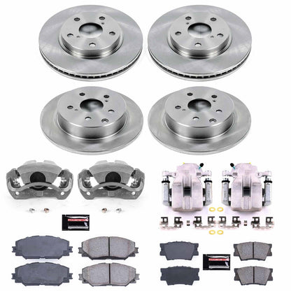 PowerStop 11-16 Toyota RAV4 Front & Rear Autospecialty Brake Kit w/Calipers (KCOE4100B)