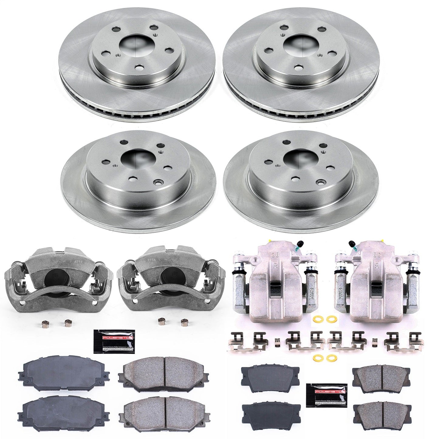PowerStop 11-18 Toyota RAV4 Front & Rear Autospecialty Brake Kit w/Calipers (KCOE4100C)