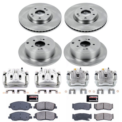 PowerStop 07-09 Hyundai Santa Fe Front & Rear Autospecialty Kit w/Cals (KCOE4116)