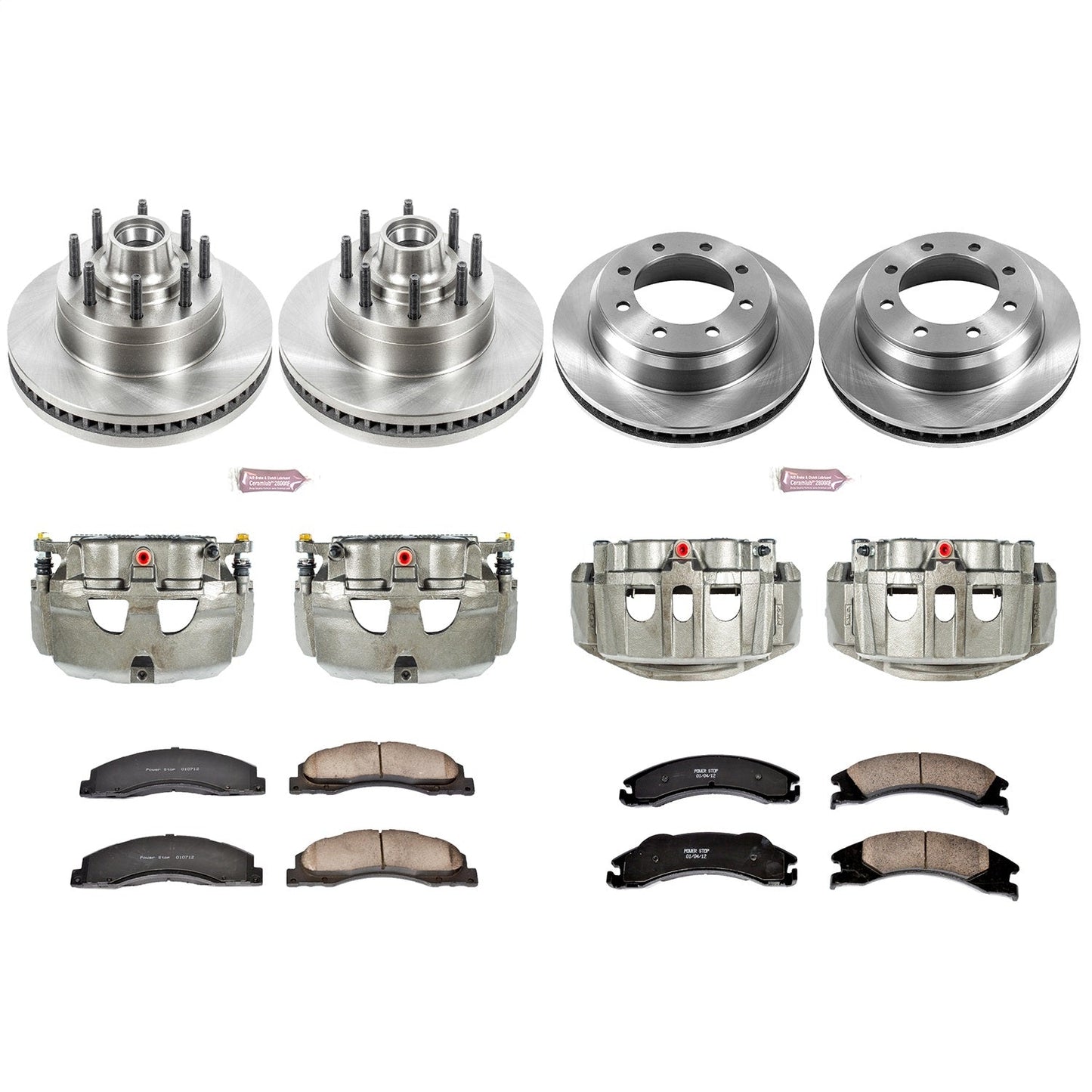 PowerStop 08-14 Ford E-150 Front & Rear Autospecialty Kit w/Calipers (KCOE4131)
